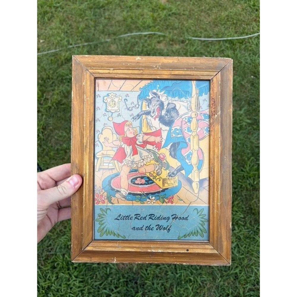Vintage Framed Little Red Riding Hood Puzzle